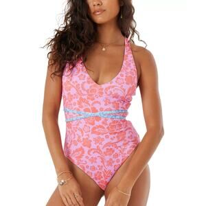 Roxy Juniors' Tapestry Patchwork One-Piece Swimsuit Multi Size Xs 0749